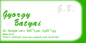 gyorgy batyai business card